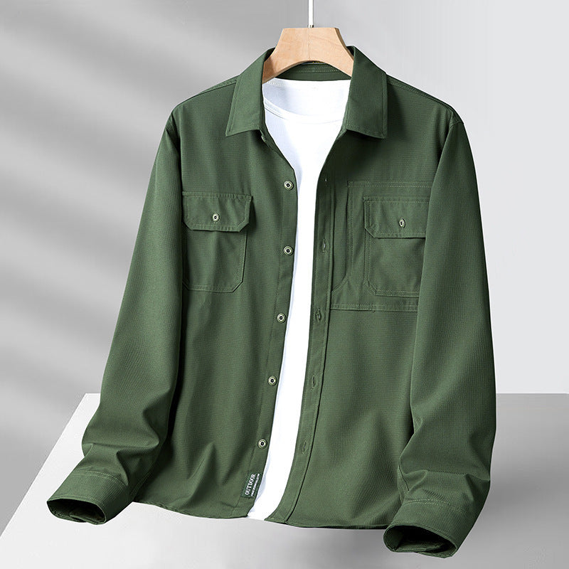 Long Sleeve Shirt – Lightweight Blend & Utility Pockets