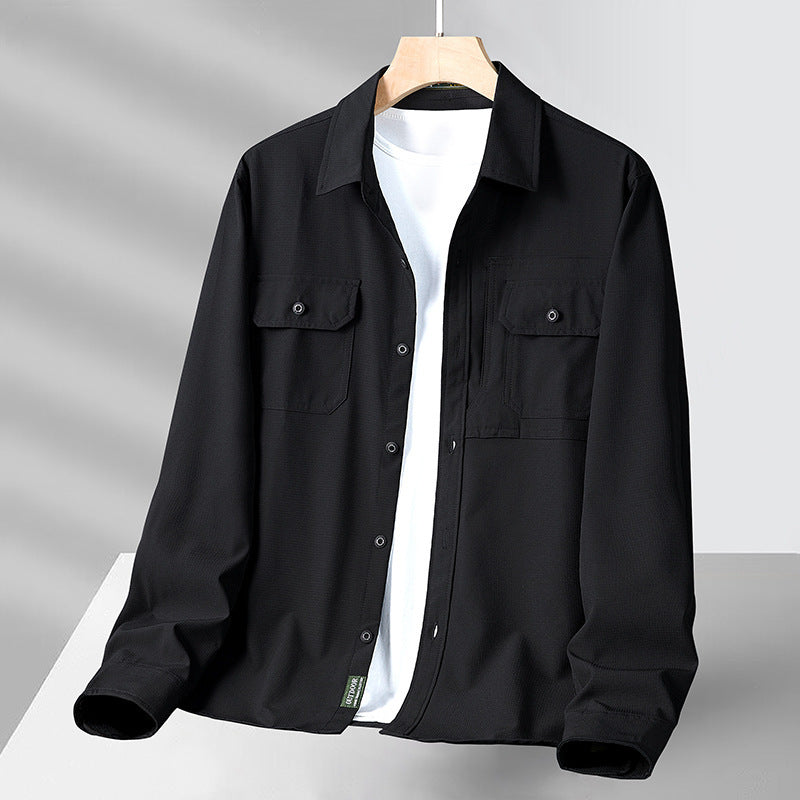 Long Sleeve Shirt – Lightweight Blend & Utility Pockets