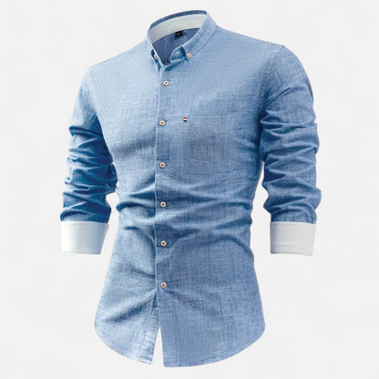 Long Sleeve Utility Shirt – Soft Blend And Structured Shape
