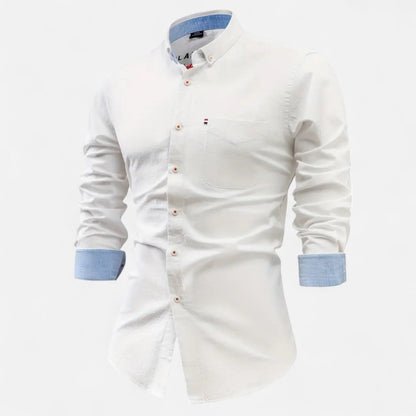 Long Sleeve Utility Shirt – Soft Blend And Structured Shape