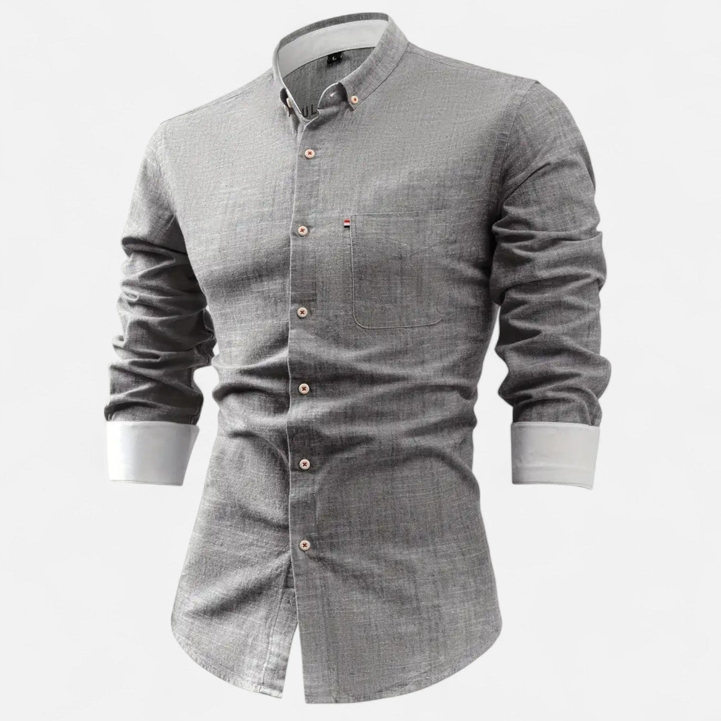 Long Sleeve Utility Shirt – Soft Blend And Structured Shape