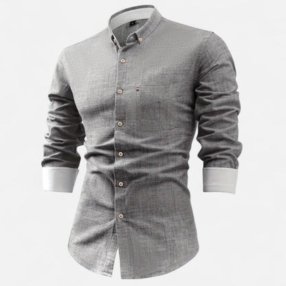 Long Sleeve Utility Shirt – Soft Blend And Structured Shape