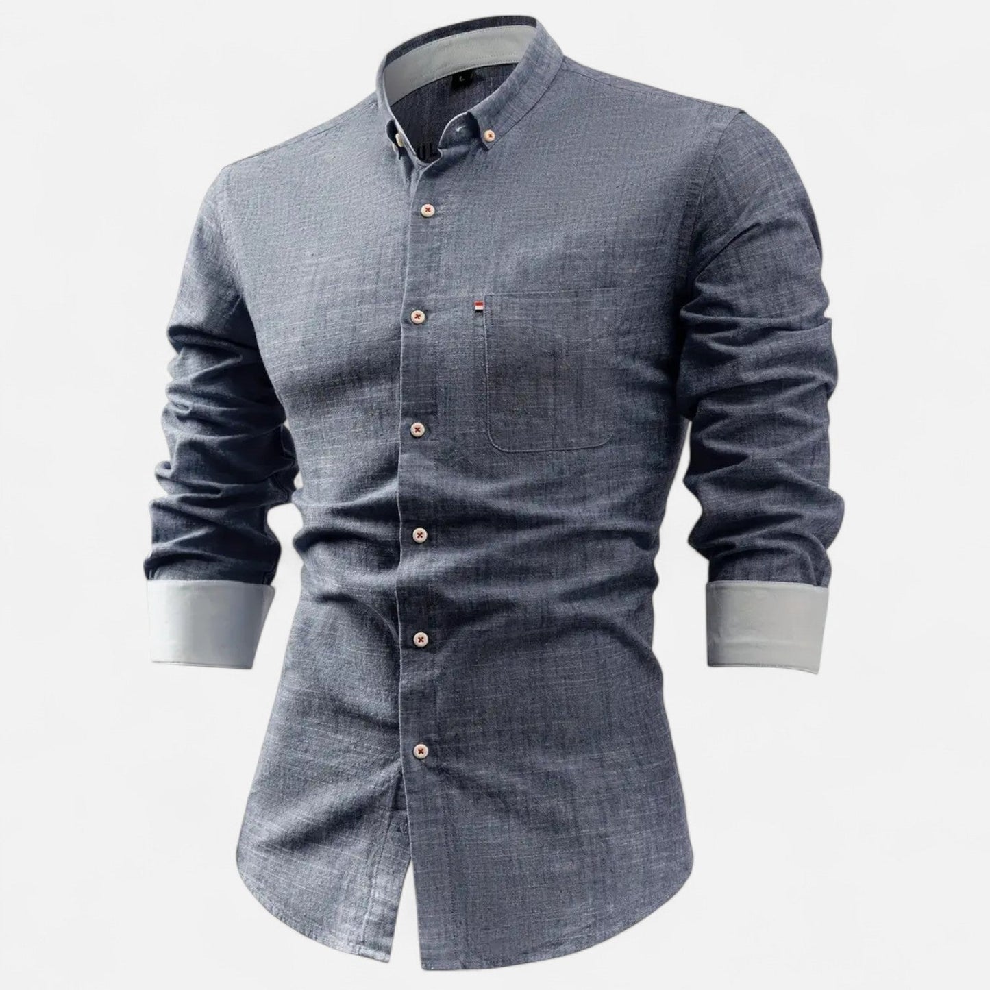 Long Sleeve Utility Shirt – Soft Blend And Structured Shape