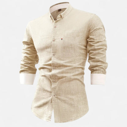 Long Sleeve Utility Shirt – Soft Blend And Structured Shape