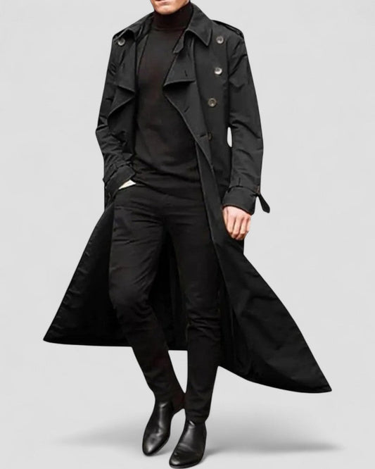Men’s Classic Double-Breasted Trench Coat