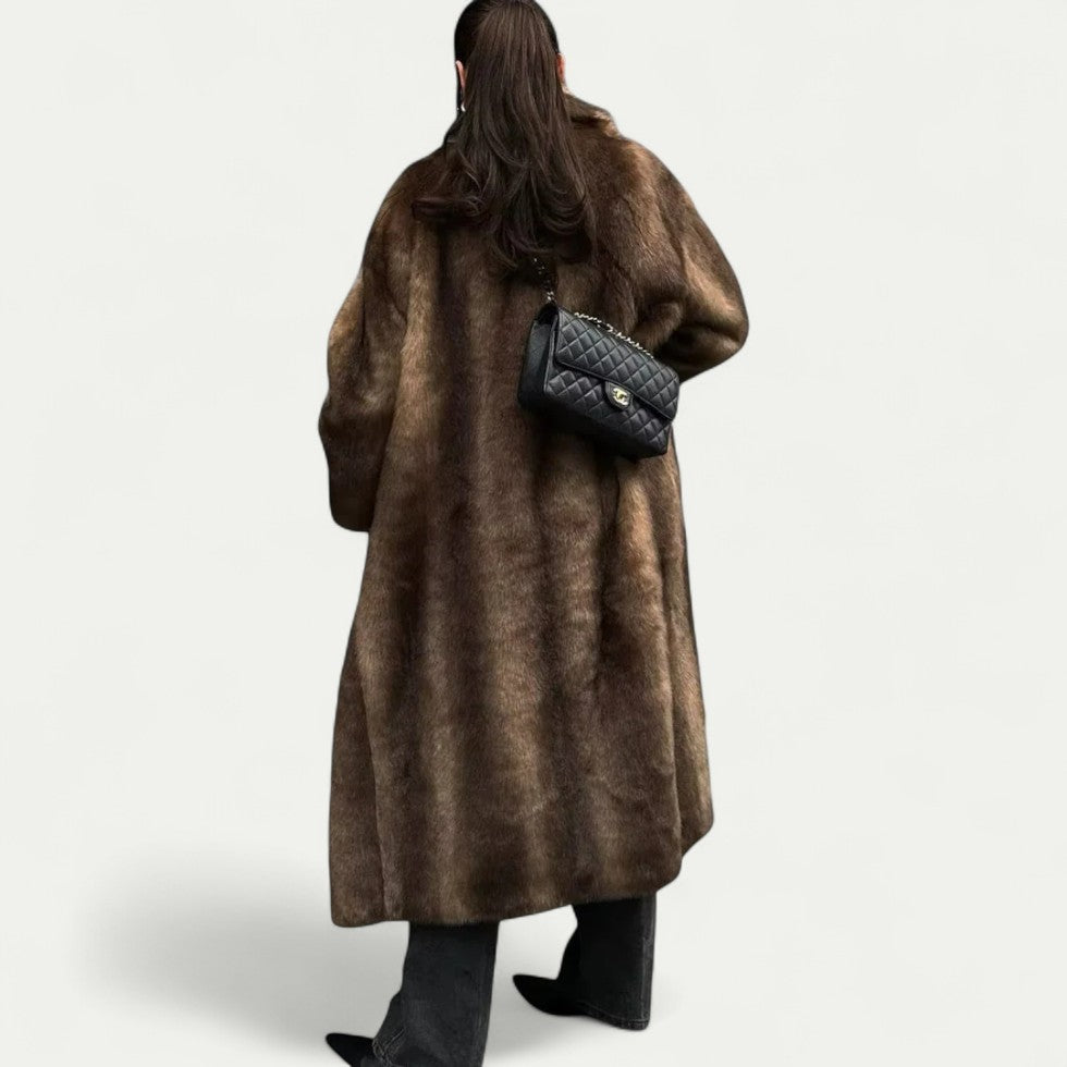 Women’s Long Plush Faux Fur Coat