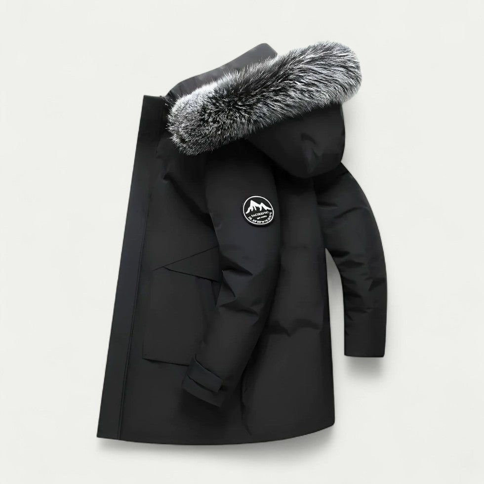 Men’s Fur-Trimmed Long Winter Parka