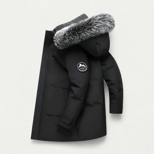 Men’s Fur-Trimmed Long Winter Parka