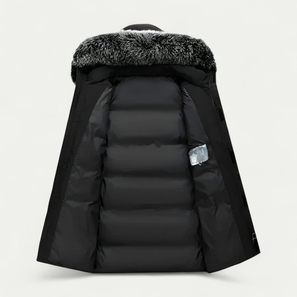 Men’s Fur-Trimmed Long Winter Parka