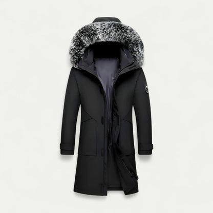 Men’s Fur-Trimmed Long Winter Parka