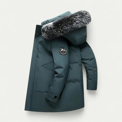 Men’s Fur-Trimmed Long Winter Parka