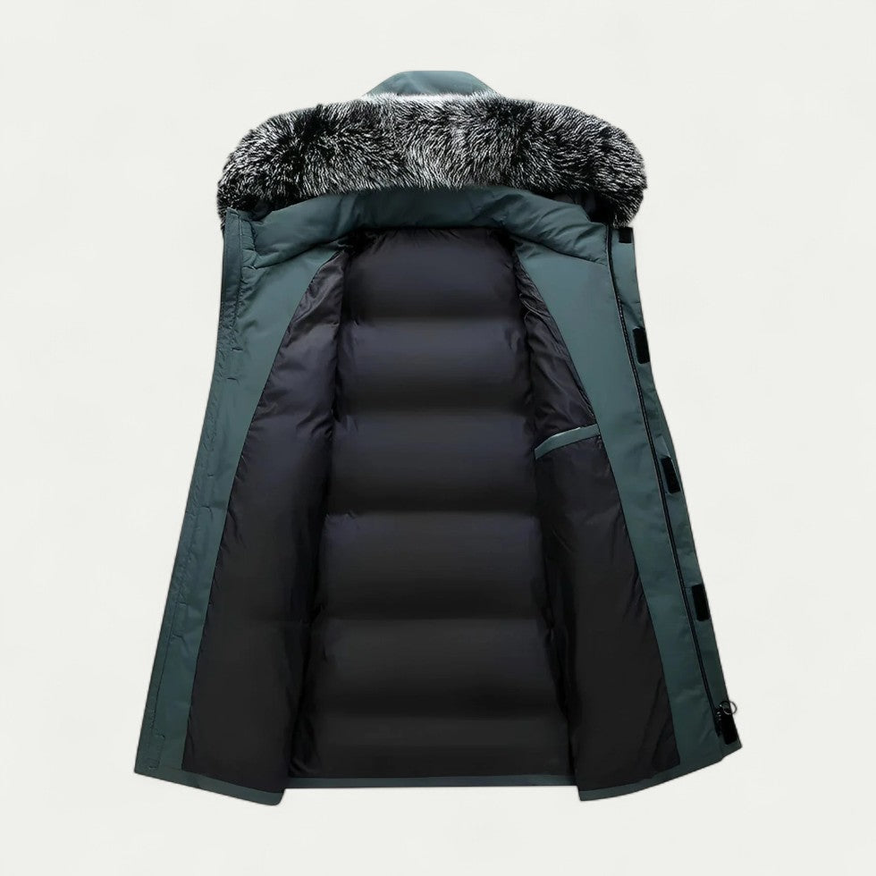 Men’s Fur-Trimmed Long Winter Parka