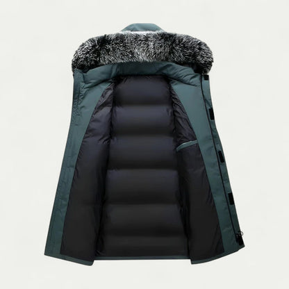 Men’s Fur-Trimmed Long Winter Parka