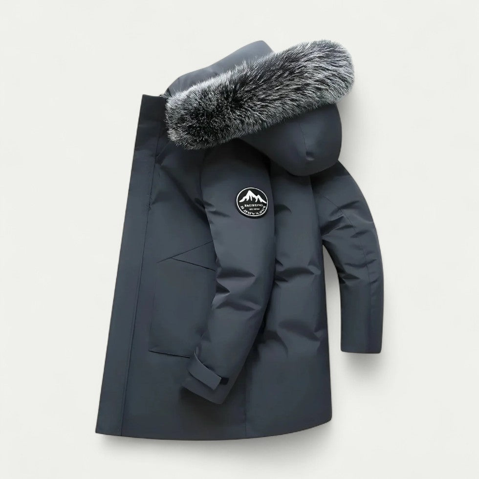 Men’s Fur-Trimmed Long Winter Parka