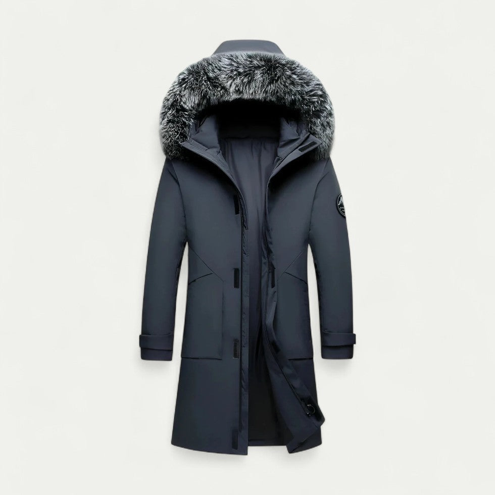Men’s Fur-Trimmed Long Winter Parka