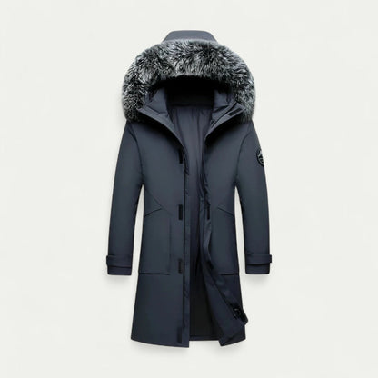 Men’s Fur-Trimmed Long Winter Parka
