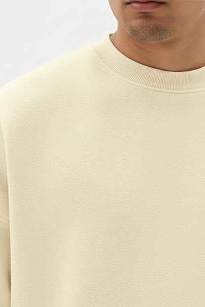 Men’s Oversized Crewneck Sweatshirt With Exposed Seam