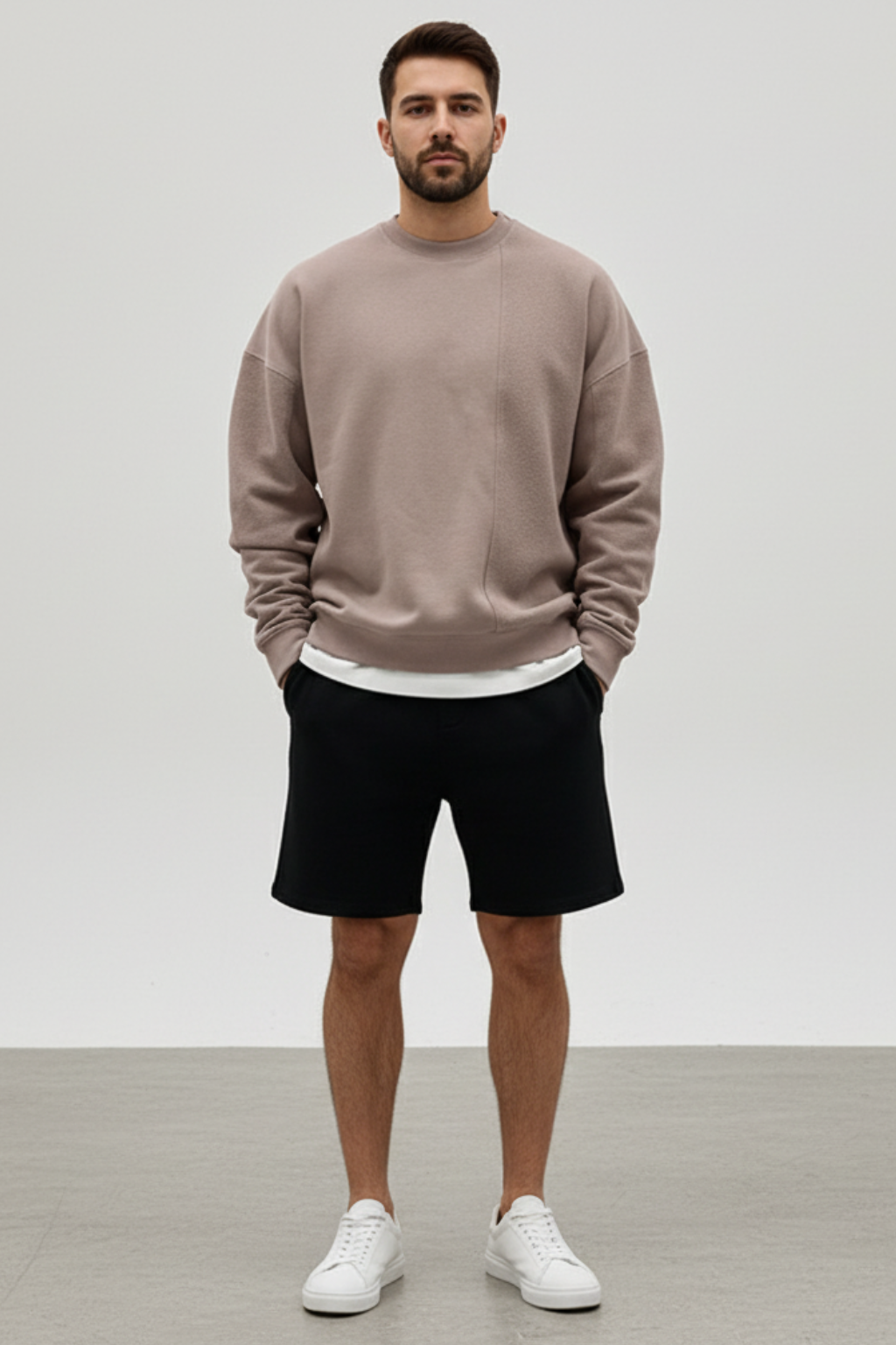 Men’s Loose Fit Round Neck Sweater