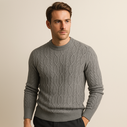 Men’s Slim-Fit Cable Knit Sweater