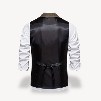 Men’s Herringbone Vest with Chain