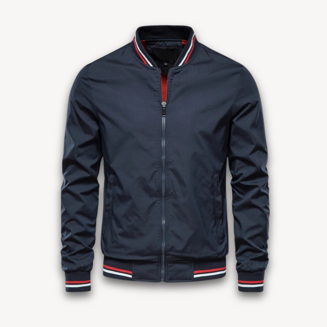 Men’s Classic Tipped Collar Bomber Jacket