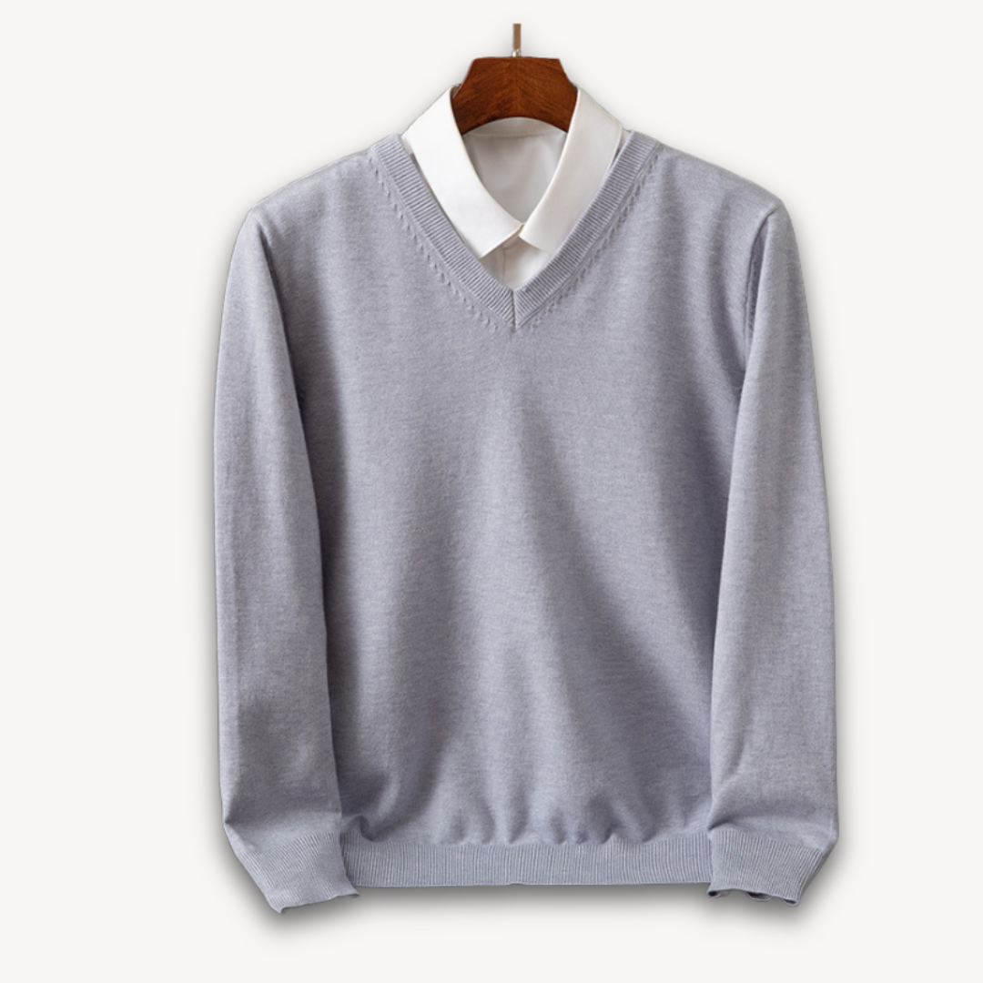 Men’s Elegant V-Neck Sweater