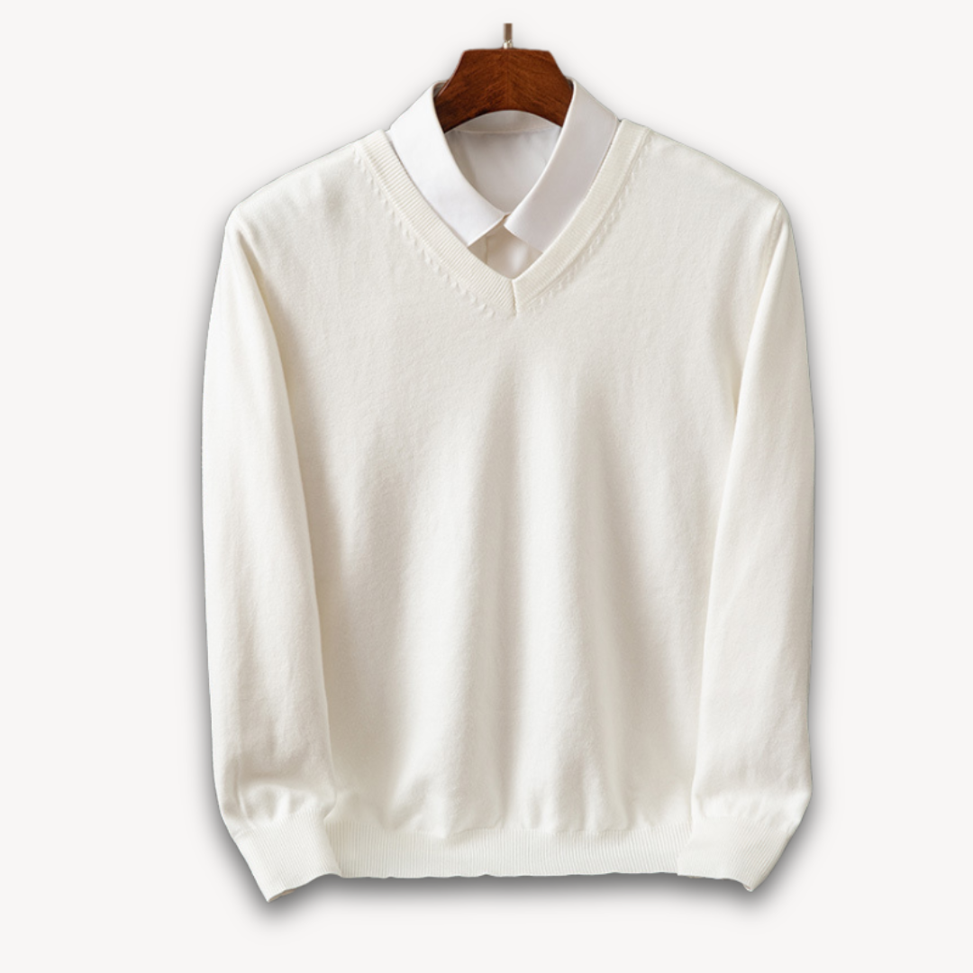 Men’s Elegant V-Neck Sweater
