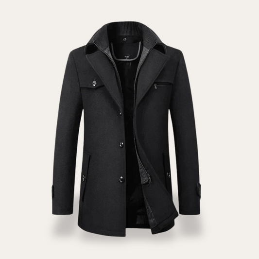 Men’s Double Collar Short Trench Coat