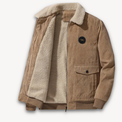 Men’s Corduroy Sherpa Lined Bomber Jacket