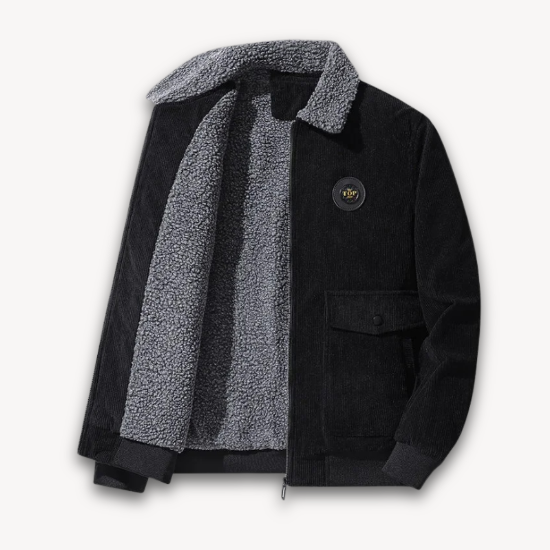 Men’s Corduroy Sherpa Lined Bomber Jacket