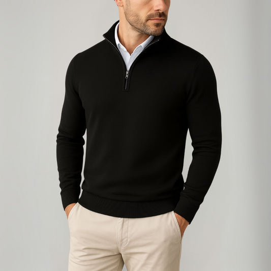 Men’s Polished Zip-Collar Knit
