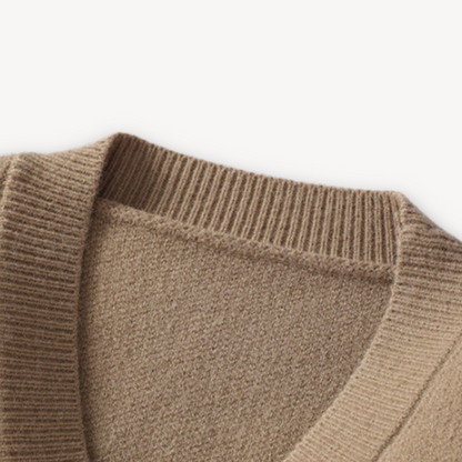 Men’s Decorative Stitch V-Neck Cardigan
