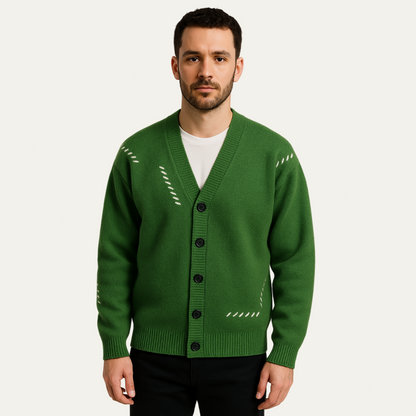 Men’s Minimalist V-Neck Cardigan