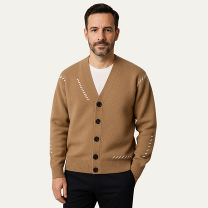 Men’s Minimalist V-Neck Cardigan