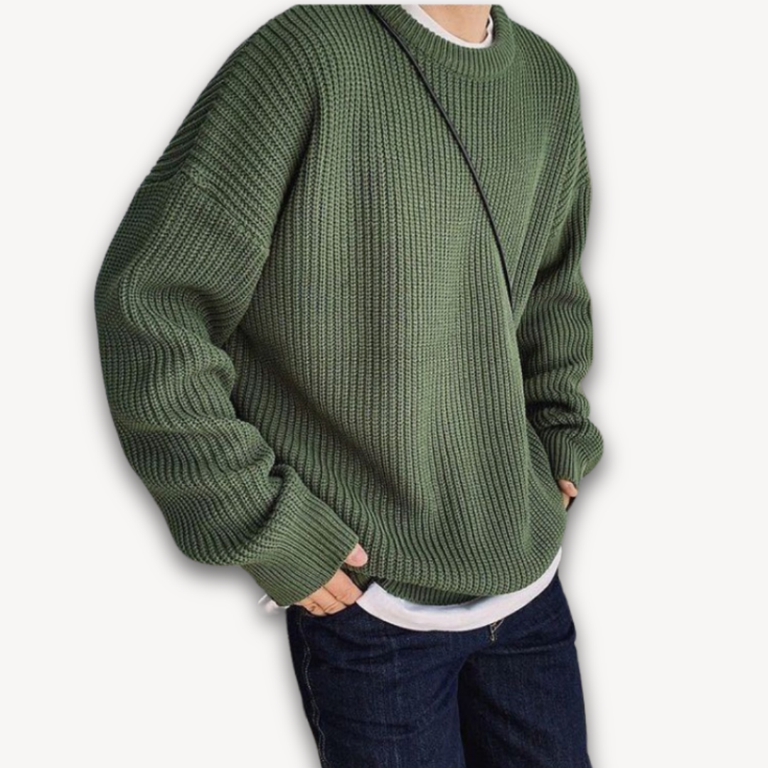 Men’s Wide Rib Crewneck Sweater