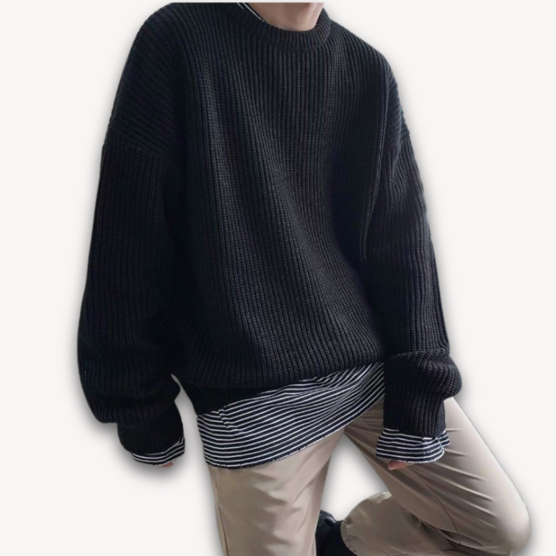 Men’s Wide Rib Crewneck Sweater