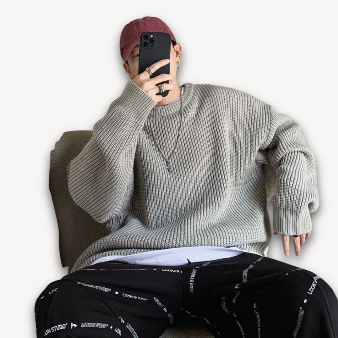 Men’s Wide Rib Crewneck Sweater