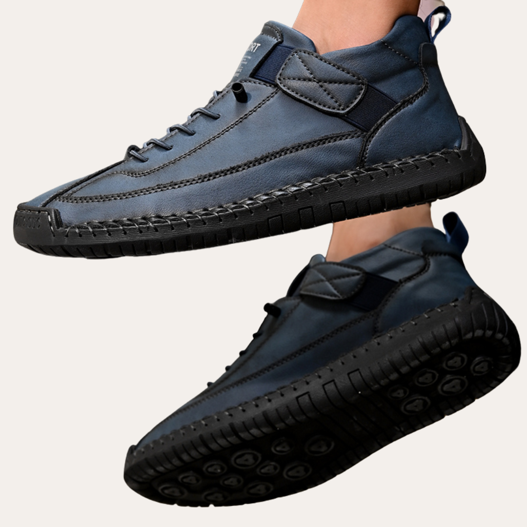 Men’s Distressed Mid-Top Moc Sneakers