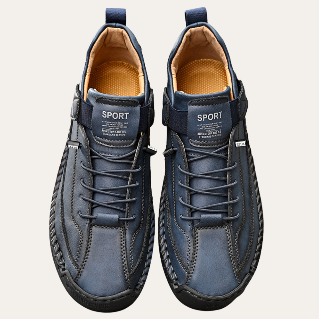 Men’s Distressed Mid-Top Moc Sneakers