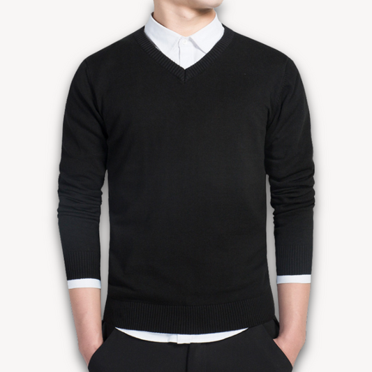 Men’s Classic V-Neck Knit Sweater