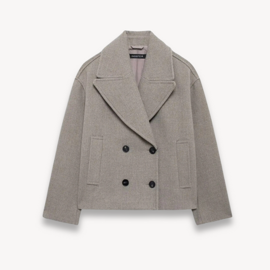 Women’s Elegant Double-Breasted Wool Coat