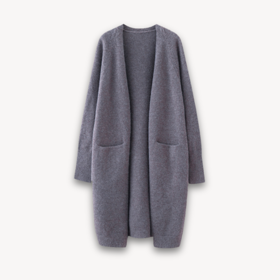 Women's Cashmere Cardigan - Long Open Front