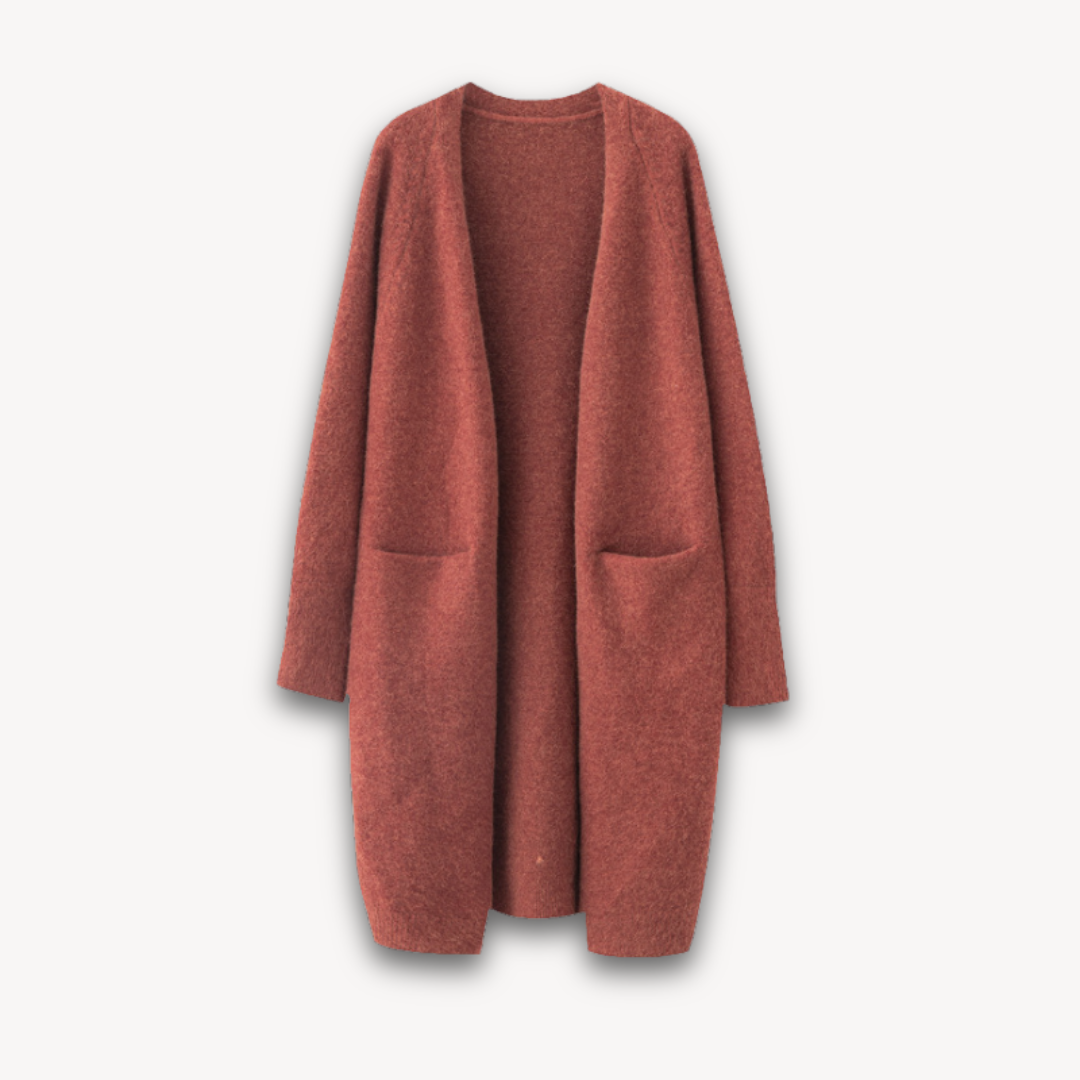 Women's Cashmere Cardigan - Long Open Front