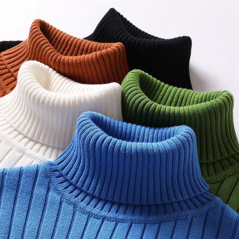 Merino wool turtleneck sweater for men