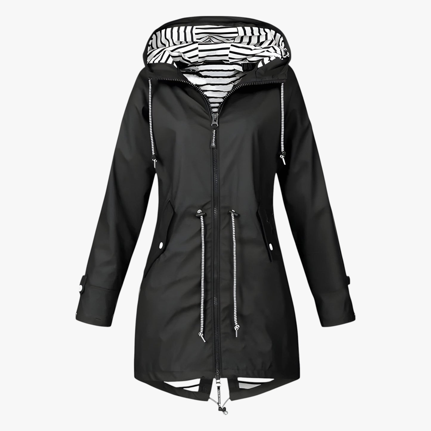 Beatrice | Waterproof parka - Adjustable fit with striped hood lining