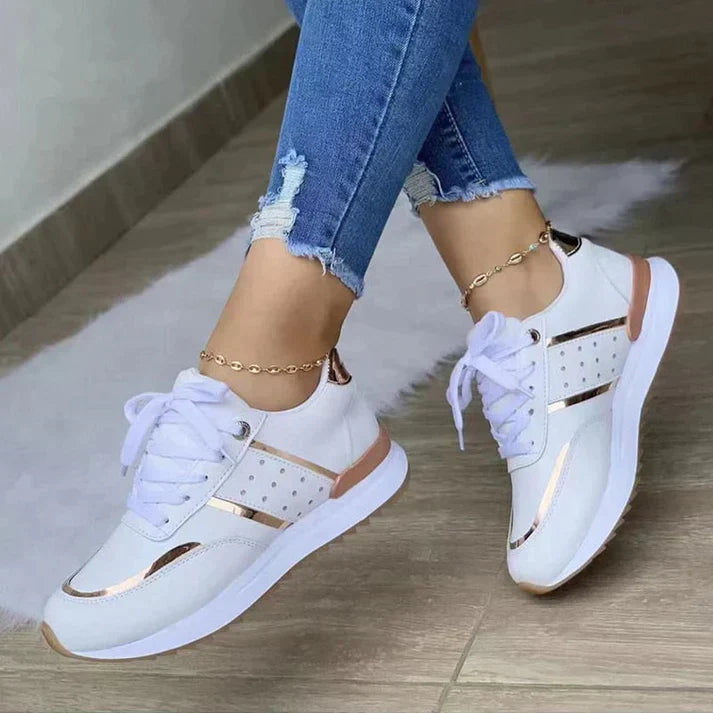 Fashionable Metallic Detail Women's Sneakers