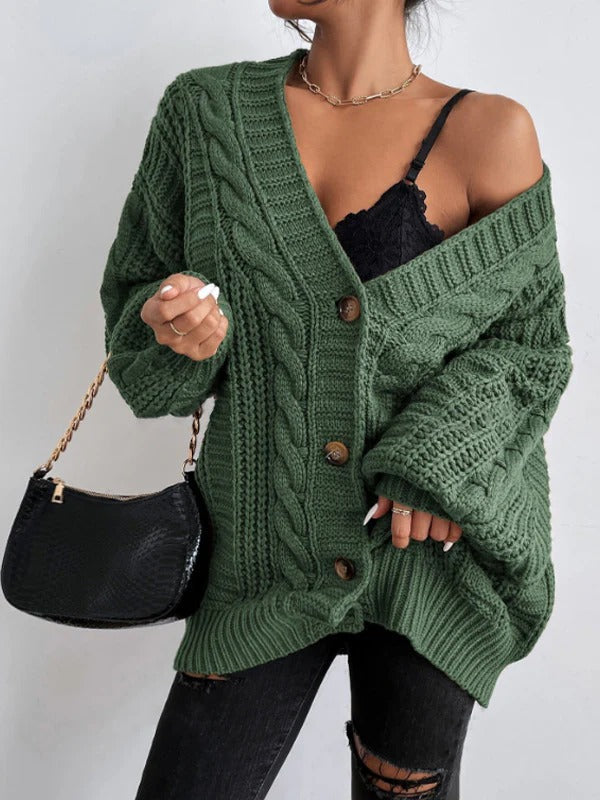 Women's Cozy Oversized Knit Cardigan Sweater