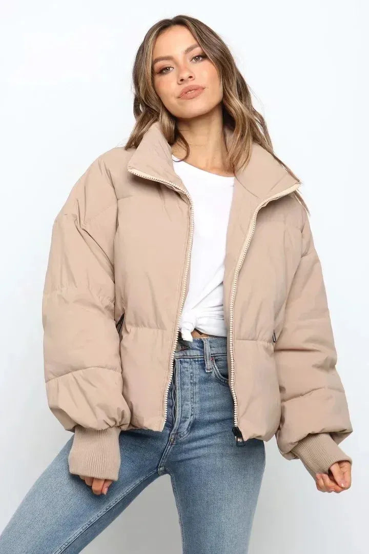 Women's Plus Size Down Filled Parka Jacket - BritishElegance