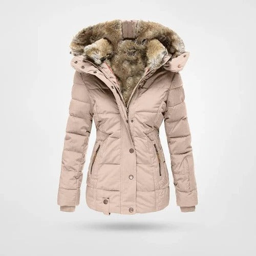 Warm Women's Down Hooded Parka Jacket