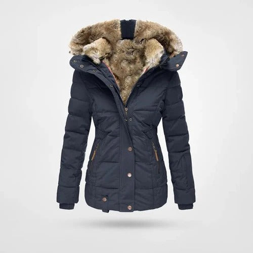 Warm Women's Down Hooded Parka Jacket